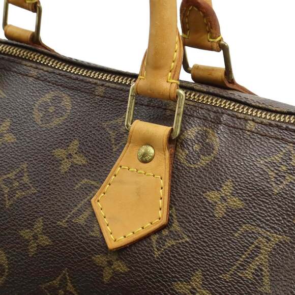 LOUIS VUITTON Authentic Brown Monogram Speedy 30 Bag - Picture 8 of 9